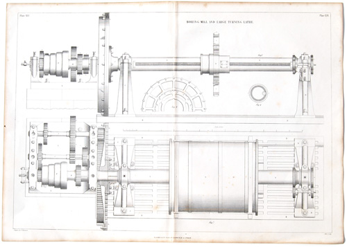 BORING MILL AND LARGE TURNING LATHE